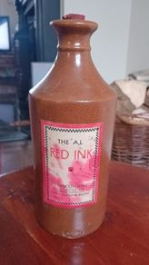 Antique sealed ink bottle