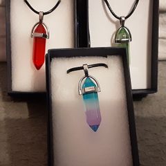 selection of leather necklaces