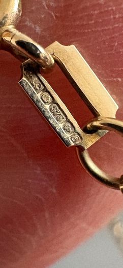 Vintage 9k Gold box necklace