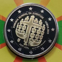 Portugal 2 Euro Base Metals Proof Coin 2023 - World Youth Day Lisbon - 2 Euro Commemorative Coin