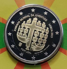 Portugal 2 Euro Base Metals Proof Coin 2023 - World Youth Day Lisbon - 2 Euro Commemorative Coin