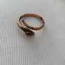 Antique Art Deco Andreas Daub Rolled Gold Snake Bangle - Amethyst Paste Image 3