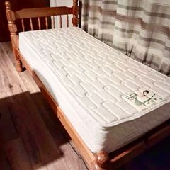 Good Solid Single Wooden Pine Bed Frame - Can Deliver