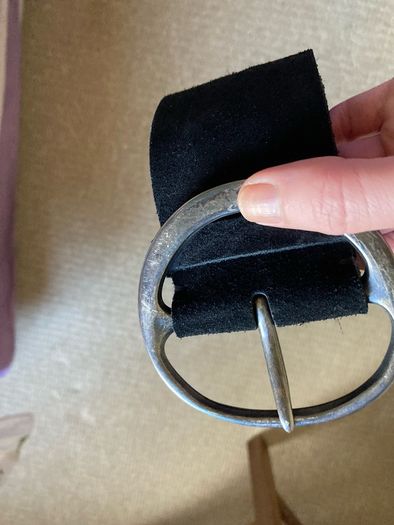 Black suede belt by Hobbs 100cm