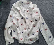 Womens shirt long sleeve butterflies