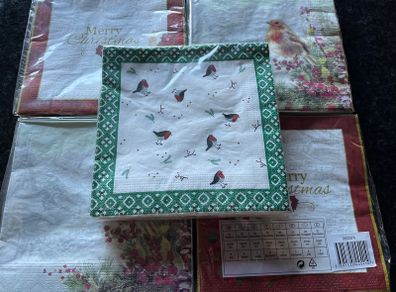 5 Packs Christmas Napkins