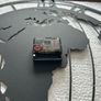 World Map black metal wall clock Image 4