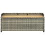 Garden Storage Bench 120 cm Poly Rattan Grey Image 6
