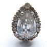 Vintage Sterling Silver 925 Big Stone Ring Women Champagne Crystal Cubic Zirconia 10g size Q1/2 Image 6