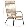 Garden Chair Poly Rattan Light Brown Image 2