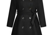 Brand New Hanna Nikole Women's Plus Size Wool Coat Double-Breasted -