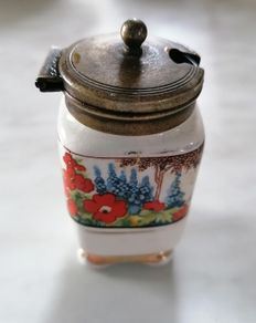 Antique Mustard Pot with Lid