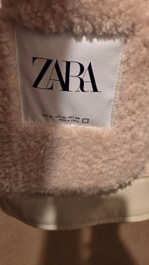 Zara Mens Cream Biker Jacket