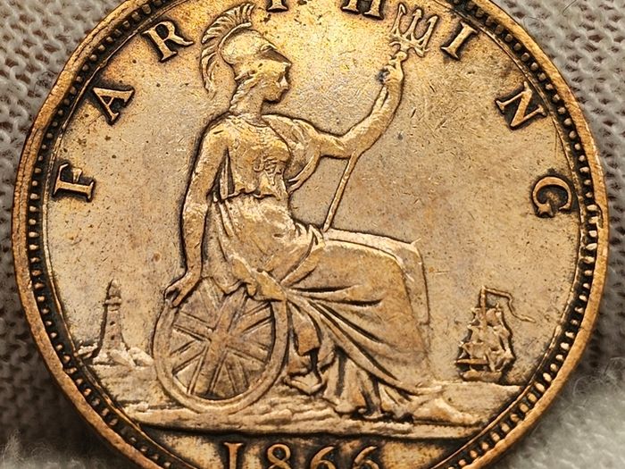 Great Britain 1866 Farthing 1/4d Coin