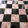 Vintage Marble Chess Board, 14 inch Marble Chess Board, 14 inch Pink and Black Checked Game board Image 5