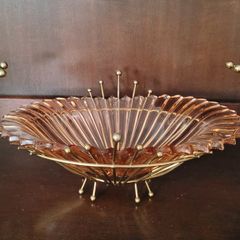 Mid-century glass centrepiece/fruit bowl