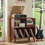 Large record stand with storage, record player stand with shelf, vinyl record holder with presentation surface, record stand for up to 300 albums, record shelf for music room and living room Image 7