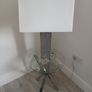 Glass and chrome coffee table with lamp table Image 4