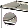 Manual Retractable Awning with LED 350x250 cm Cream Image 2