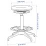 Ergonomic sit stand stool Ikea Lidkullen Image 2
