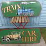 Large Old handpainted Signage Trains Image 4