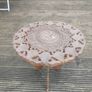 Folding hard wood three legged table Image 2