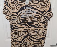 Nwt River Island Zebra Print Tee Size 18
