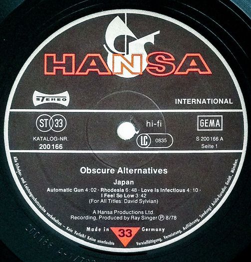 Japan   Obscure Alternatives