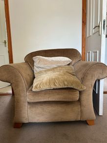 brown armchair