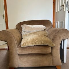 brown armchair