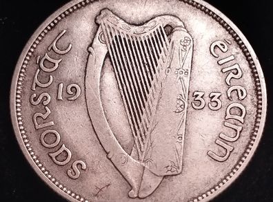 #866 - Ireland - 1933 - Florin - Silver - KM.7