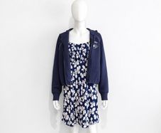 Pre Owned Disney Stitch x Primark Floral Dress & Zip Hoodie Set
