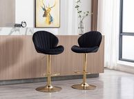 main image for ad Set of 2 Luxury Bar Stools swivel with a stunning gold chrome base