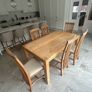 oak extendable dining table + 8 chairs Image 3