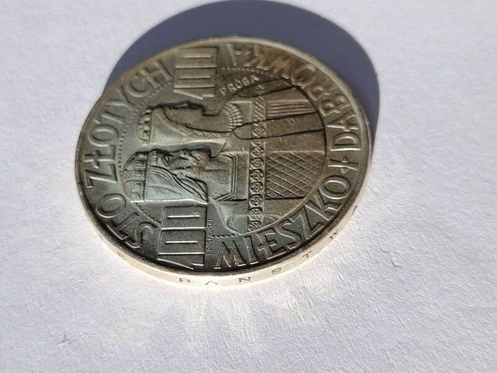 Poland 100 zloty silver coin 1966 Mieszko i Dabrowka