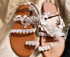 Womens Lace Flat Sandals Size 43