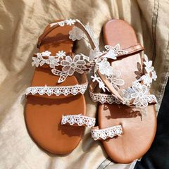 Womens Lace Flat Sandals Size 43