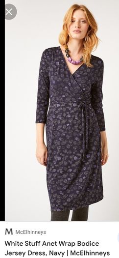 New White Stuff knee length jersey wrap dress