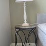 King size bed + headboard + mattress + bedside tables + lamps Image 4