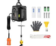 3 in 1 Portable Electric Hoist Winch 499 kg Wired/Wireless Remote Control