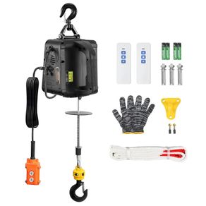 3 in 1 Portable Electric Hoist Winch 499 kg Wired/Wireless Remote Control