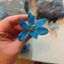 blue navy fake flowers silk faux artificial flowers bundle wholesale Image 4