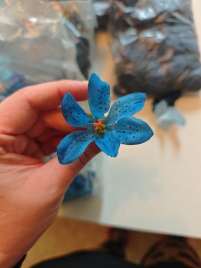 blue navy fake flowers silk faux artificial flowers bundle wholesale