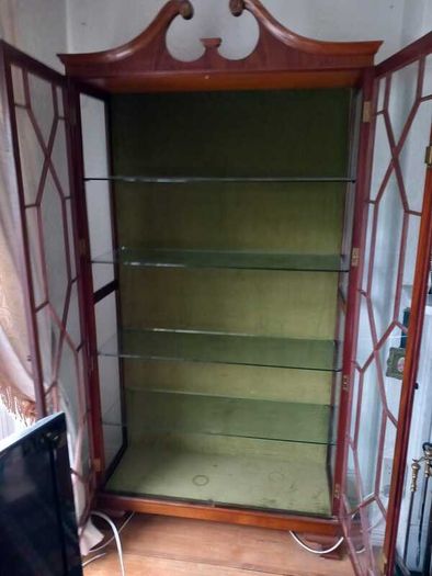Mahogany display cabinet