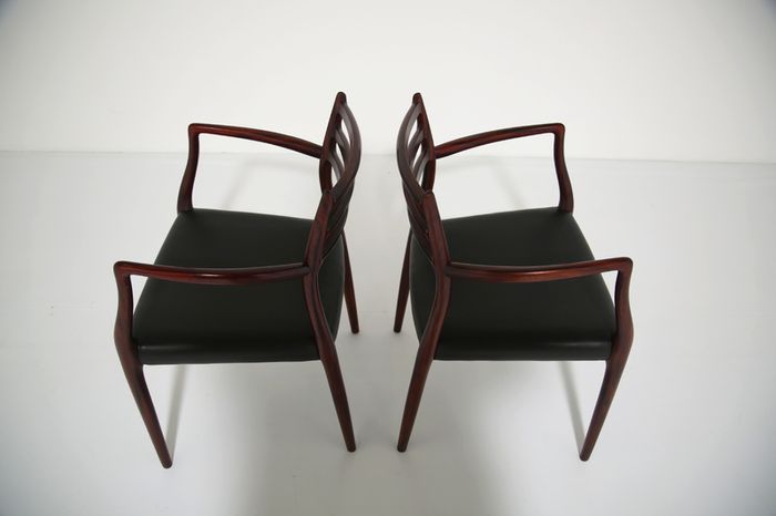 Vintage Danish Mahogany Carver Armchair Model 62 by Niels Otto Moller, 1960s