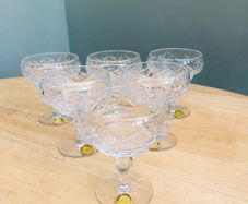 Full Set Of 6 Webb Corbett Crystal Desert Dishes