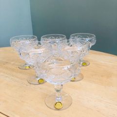 Full Set Of 6 Webb Corbett Crystal Desert Dishes