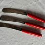 Vintage Butter Knives Red Bakelite Handles - EP NS Sheffield Image 2