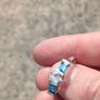 Sky blue Topaz and Zircon Sterling silver ring Image 5