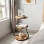 Side Table Set of 2, Bedside Small Coffee Table with 3 Color LED Lights, End Table with 3 Tier Storage Shelves for Living Room Bedroom, Rustic Brown Image 5